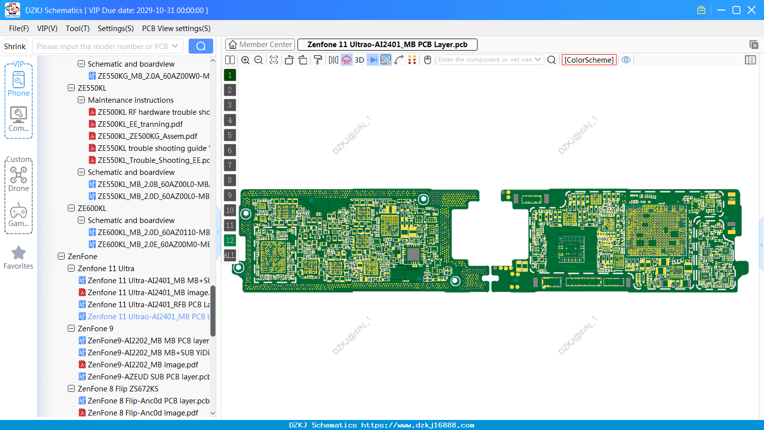 ASUS Zenfone 11 Ultrao-AI2401_MB PCB Layer